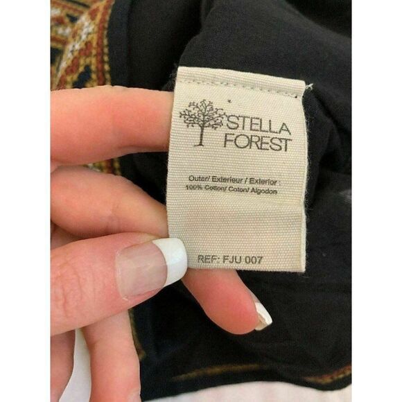 Stella Forest Paris Womens New Embroidered Black Beige Mini Skirt 36 Xs US 2 - Picture 10 of 11